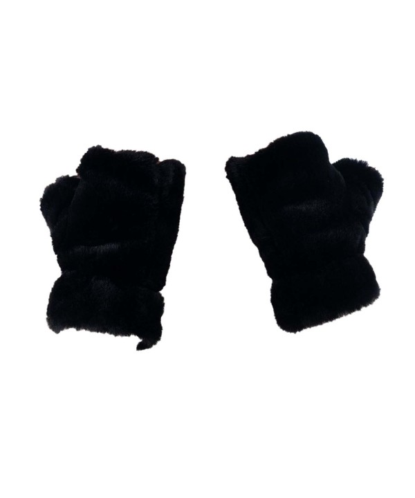 Women's Fingerless Faux-Fur Gloves