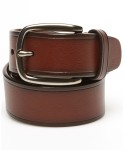 Men's Faux Leather Triple-Stitch Casual Belt