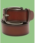 Men's Faux Leather Triple-Stitch Casual Belt