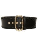 Women's Whipstitch Stretch Faux-Leather Belt