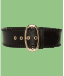 Women's Whipstitch Stretch Faux-Leather Belt