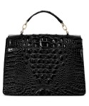 Medium Embossed Leather Satchel