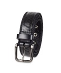 Men's Neoprene with Perforated Leather Overlay Casual Belt