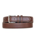 Men's Logo Inlay Ornament Leather Belt