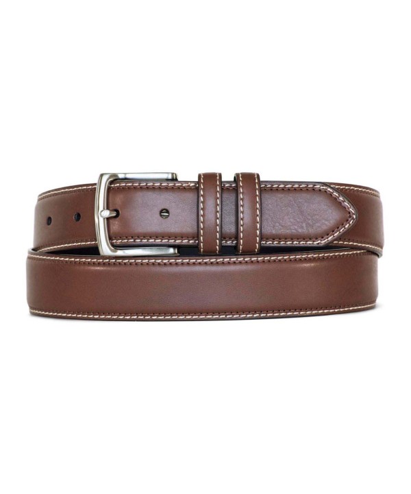 Men's Logo Inlay Ornament Leather Belt