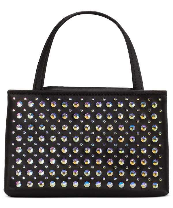 Crystal Embellished Fabric Mini Tote