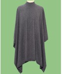 Convertible Mock-Neck Poncho Sweater