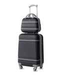 2-Piece Carry-On Hardside Cosmetic Luggage Set