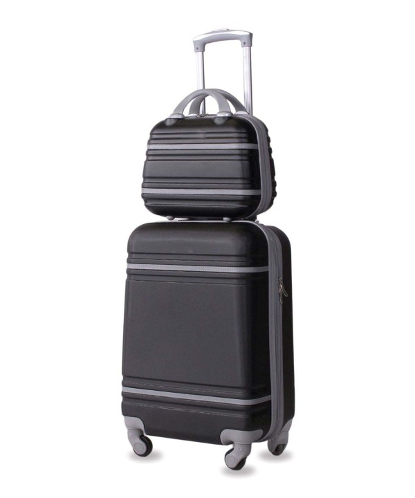 2-Piece Carry-On Hardside Cosmetic Luggage Set